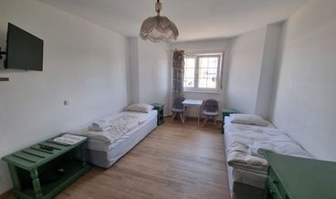 Bild på Tvåbäddsrum - privat badrum - utsikt mot innergården (Apartment mit Küche)